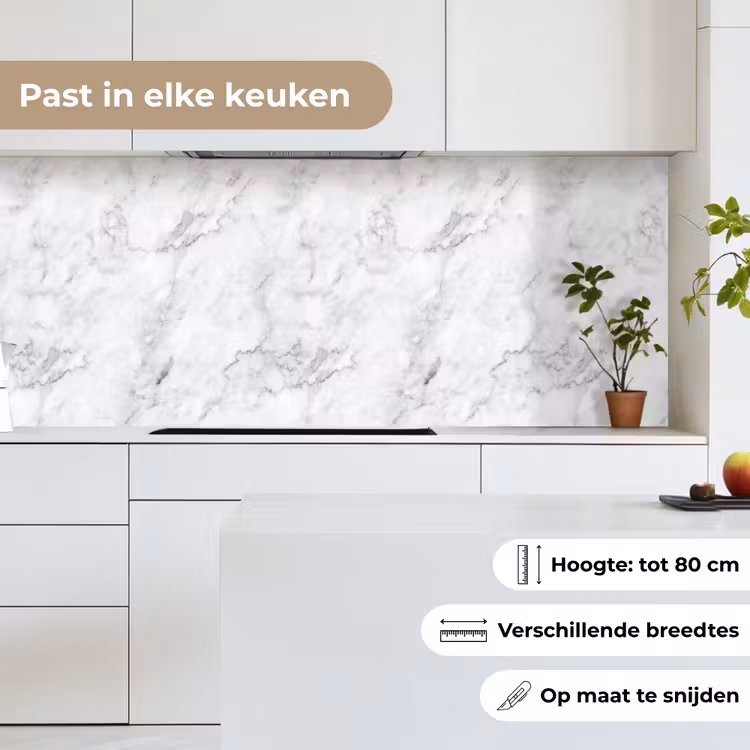 Keuken achterwand - Klassiek - Marmer - Aders - Grijs — 7