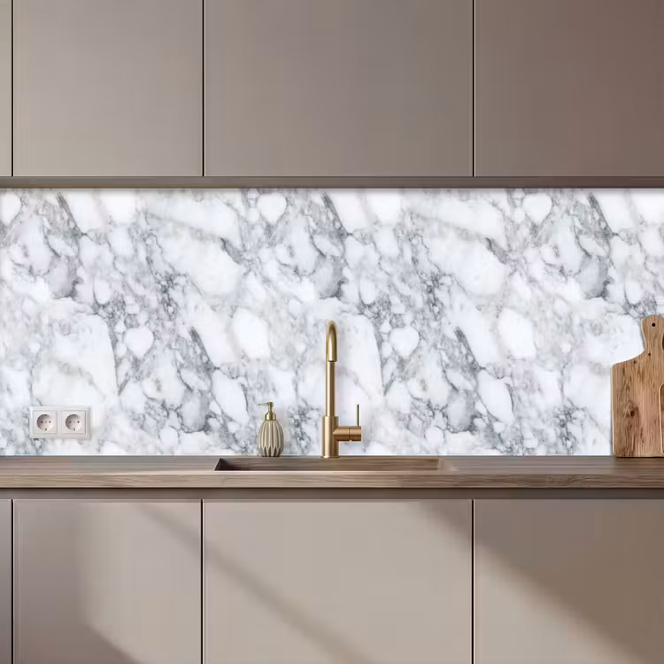 Keuken achterwand - Mozaïek - Marmer - Wit - Onregelmatig — 1