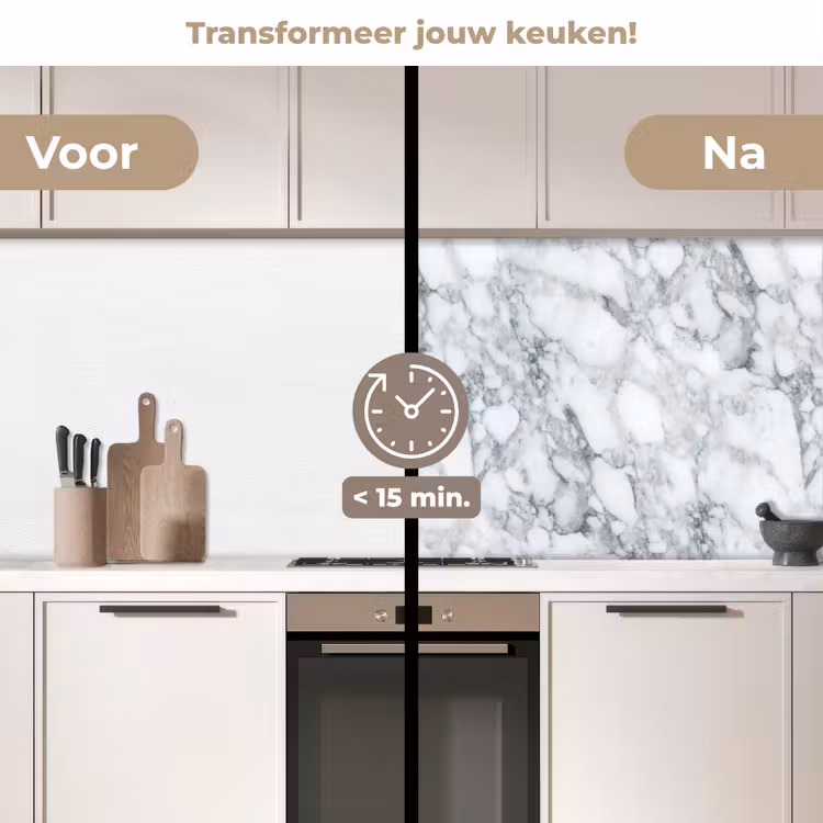 Keuken achterwand - Mozaïek - Marmer - Wit - Onregelmatig — 3