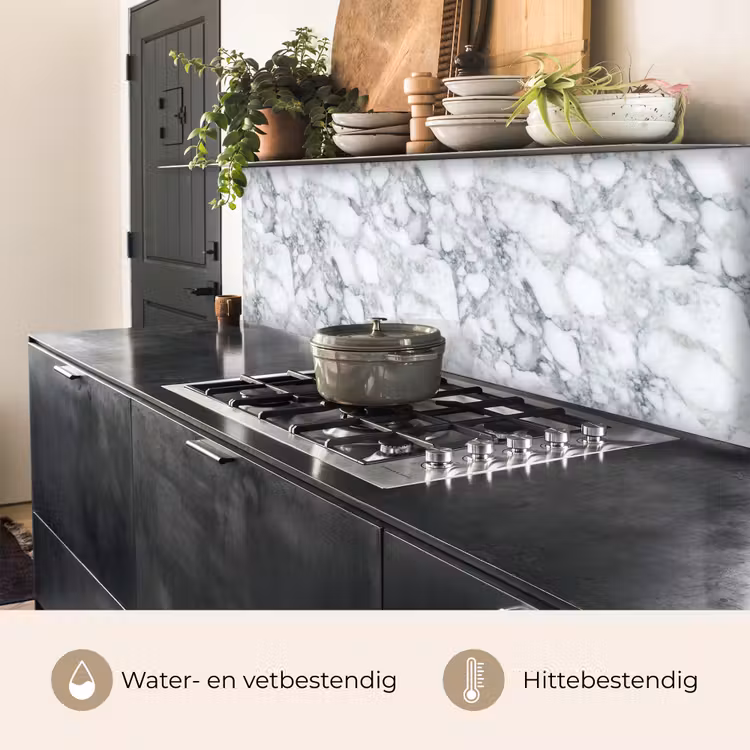 Keuken achterwand - Mozaïek - Marmer - Wit - Onregelmatig — 5