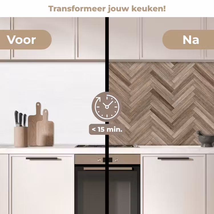 Keuken achterwand - Patronen - Hout - Bruin — 3