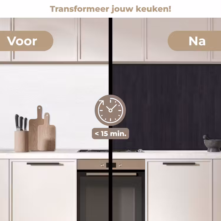 Keuken achterwand - Plank - Zwart - Patronen — 3