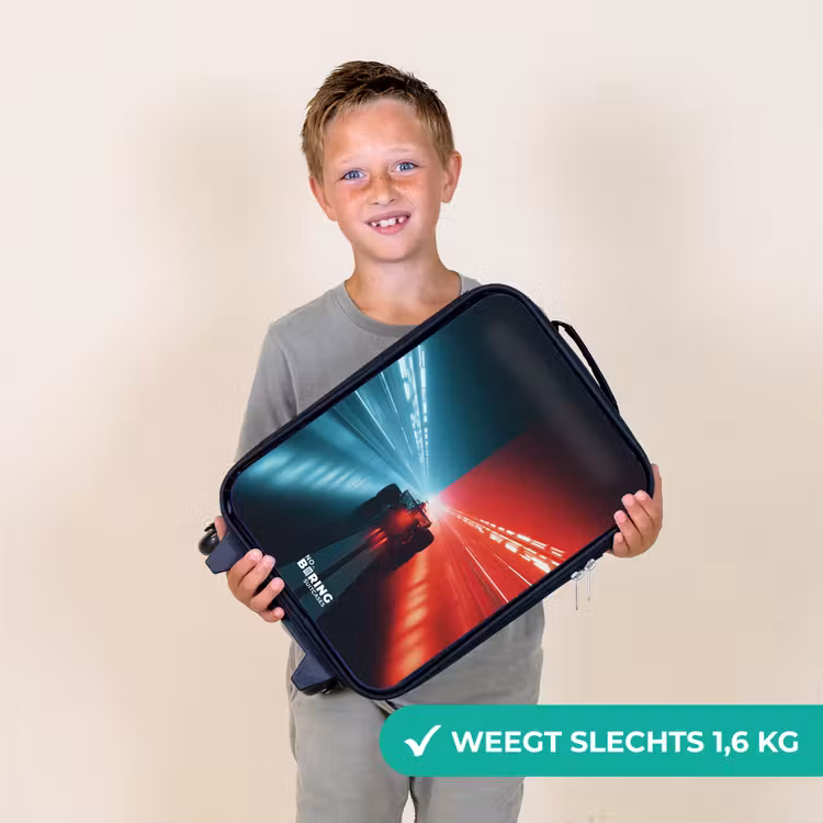 Kinderkoffers met naam - Baan - Raceauto - Neon - Rood — 3