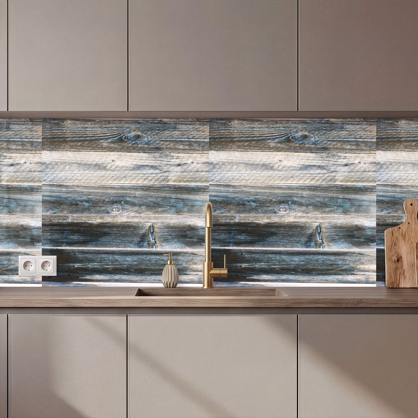 Keuken achterwand - Vintage - Patroon - Hout — 1