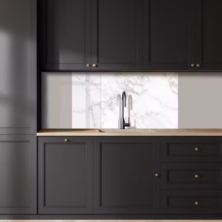 Keuken achterwand - Marmer - Grijs - Wit - Marmerstructuur — 4