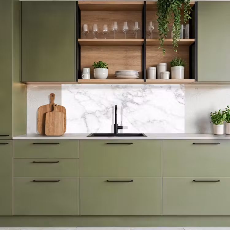 Keuken achterwand - Marmer - Grijs - Wit - Marmerstructuur — 8