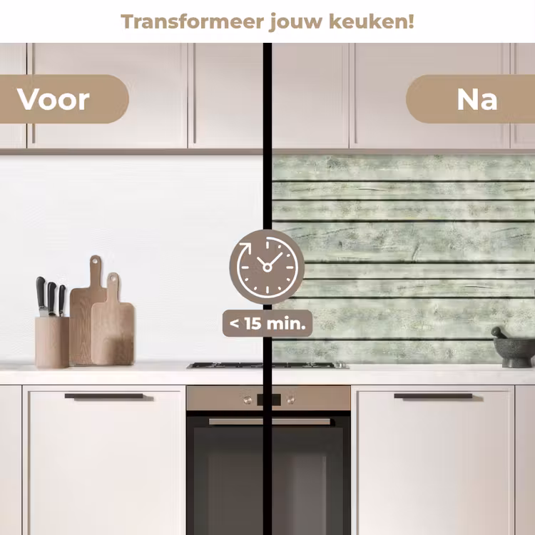 Keuken achterwand - Vintage - Hout - Patronen - Plank — 3