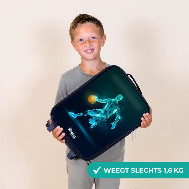 Kinderkoffer - Basketbalspeler in neon dribbelactie — 3