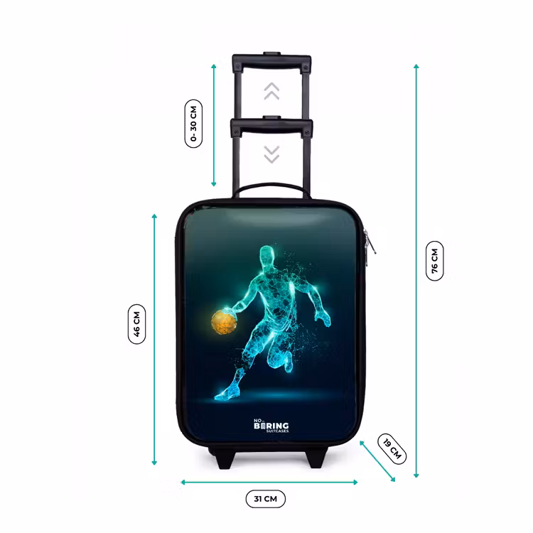 Kinderkoffer - Basketbalspeler in neon dribbelactie — 7