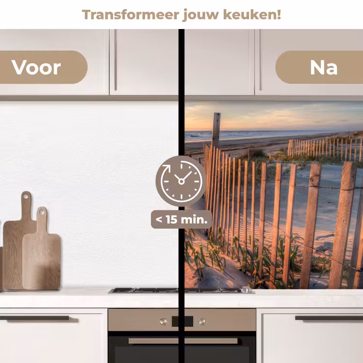 Keuken achterwand - Strand - Zee - Duin - Zonsondergang - Landschap — 2