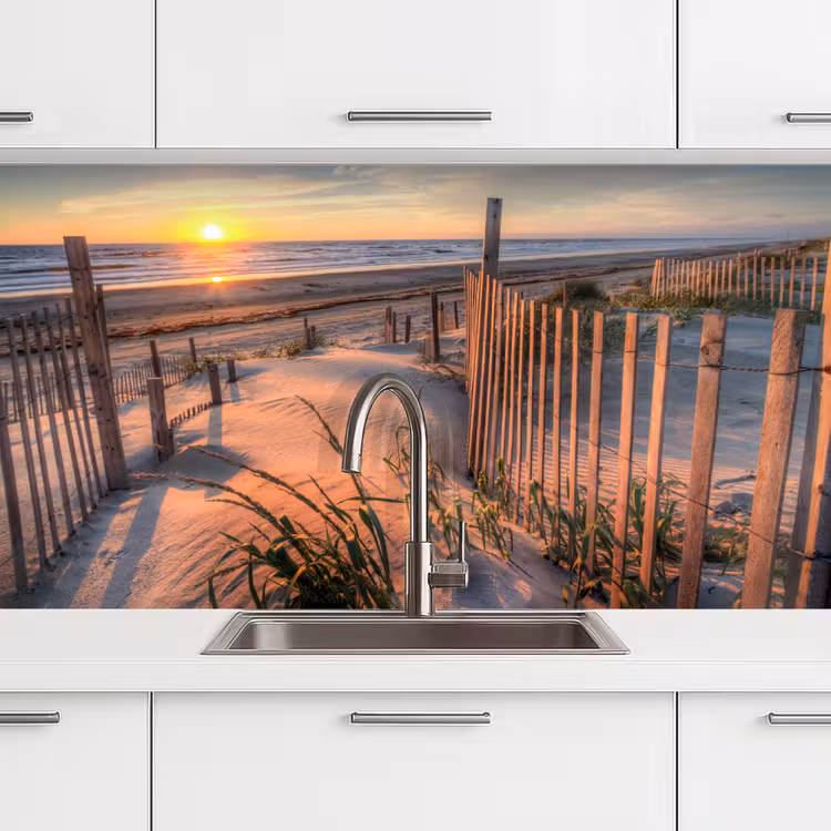 Keuken achterwand - Strand - Zee - Duin - Zonsondergang - Landschap — 3
