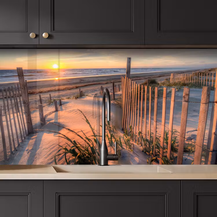 Keuken achterwand - Strand - Zee - Duin - Zonsondergang - Landschap — 4