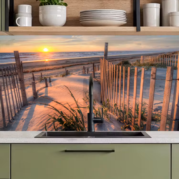 Keuken achterwand - Strand - Zee - Duin - Zonsondergang - Landschap — 8
