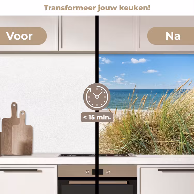 Keuken achterwand - Duin - Gras - Zee - Strand — 2