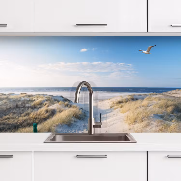 Keuken achterwand - Duin - Meeuw - Strand - Zee - Zon — 3