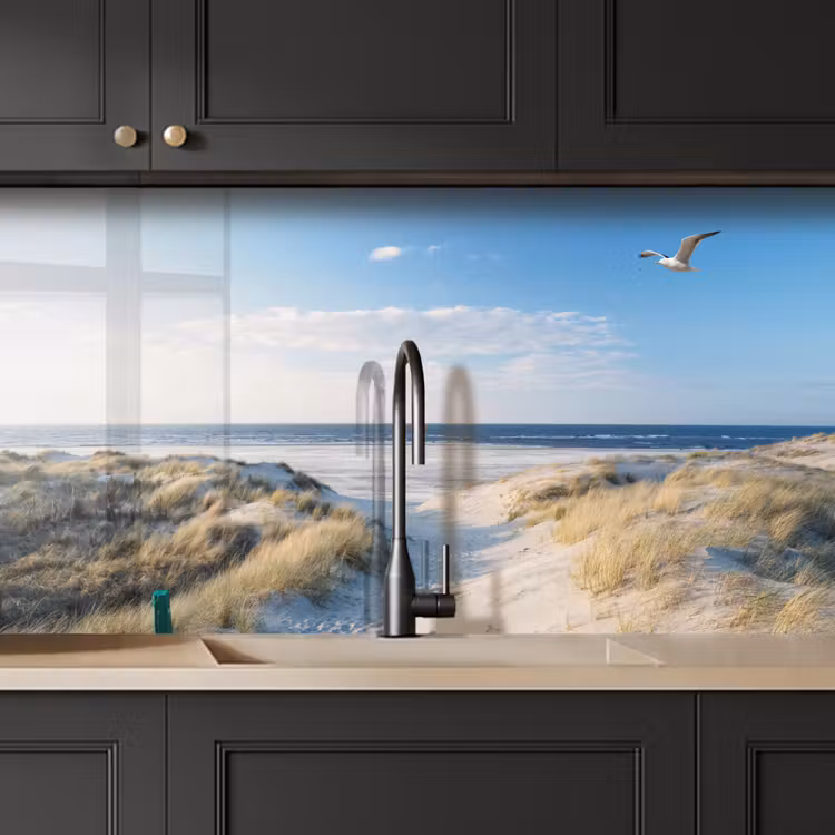Keuken achterwand - Duin - Meeuw - Strand - Zee - Zon — 4