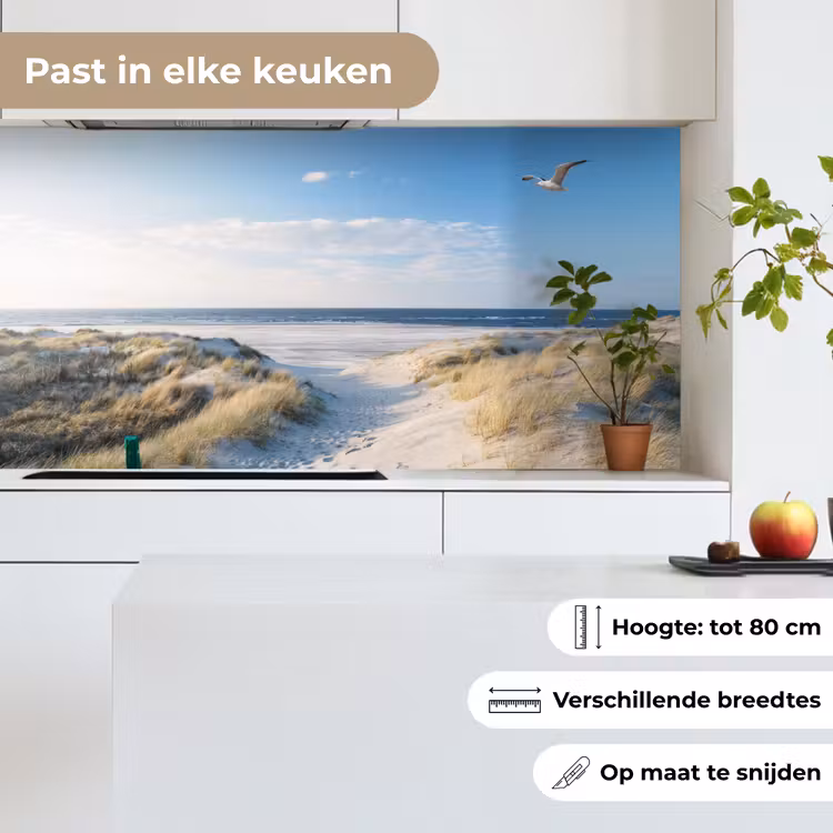 Keuken achterwand - Duin - Meeuw - Strand - Zee - Zon — 6