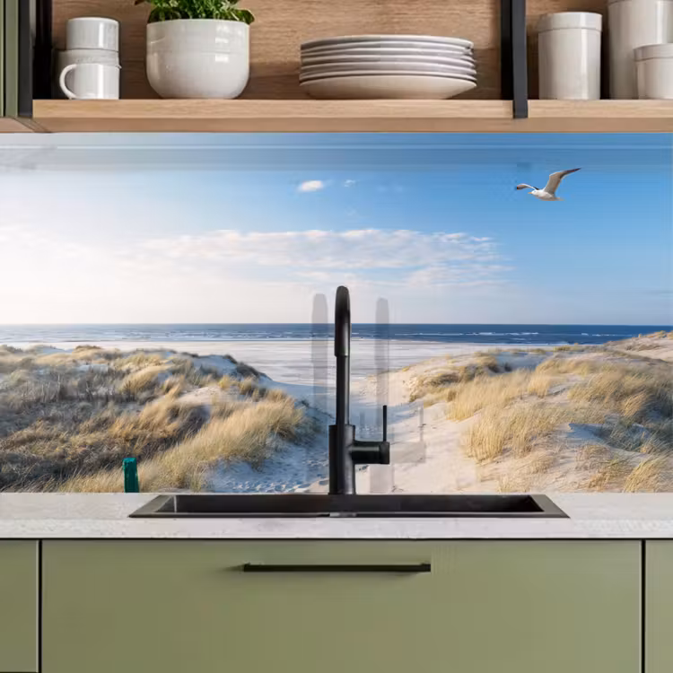 Keuken achterwand - Duin - Meeuw - Strand - Zee - Zon — 8