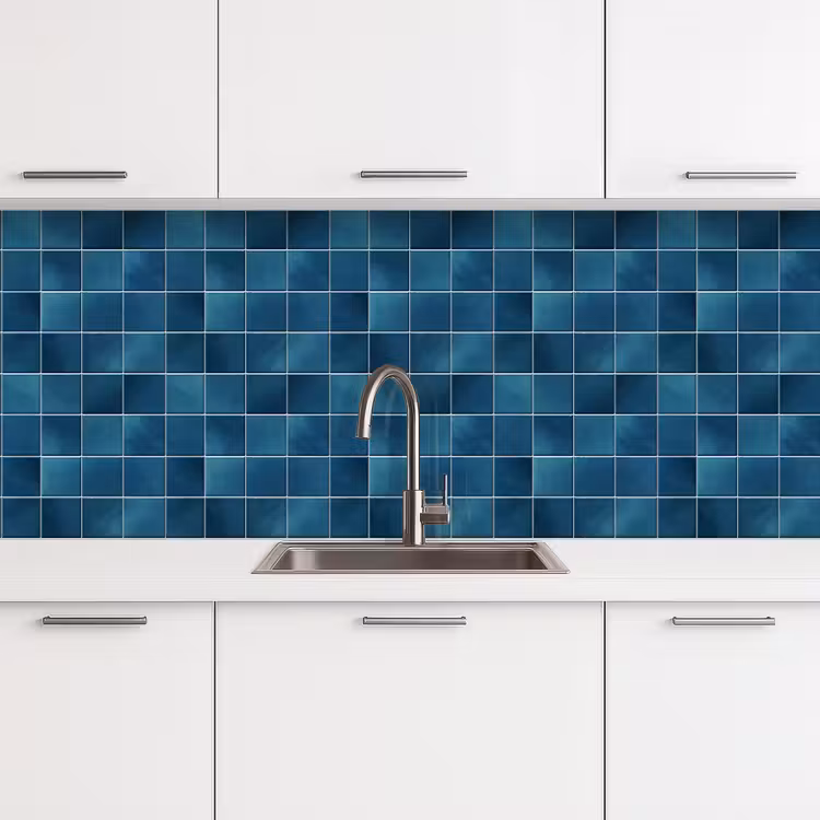 Keuken achterwand - Keramiek - Structuur - Tegel - Blauw — 4