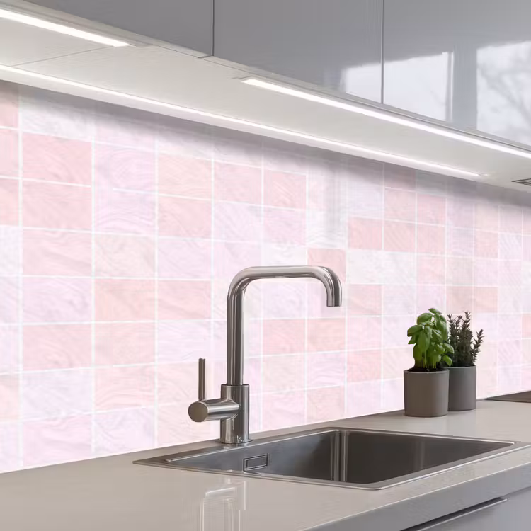 Keuken achterwand - Marmer - Patroon - Mozaïek - Roze — 2