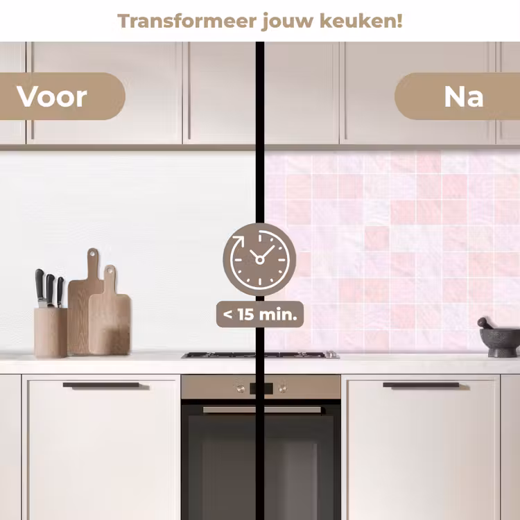 Keuken achterwand - Marmer - Patroon - Mozaïek - Roze — 3