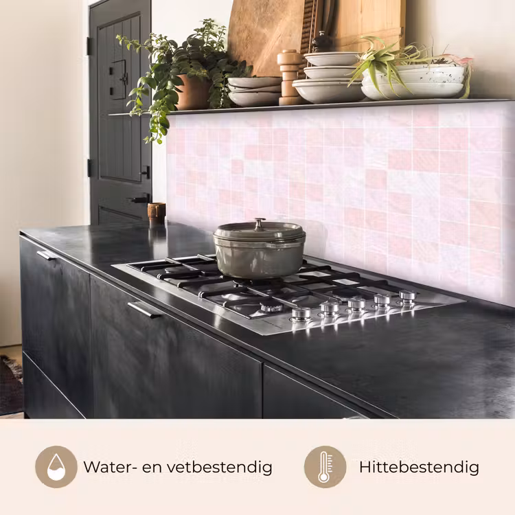 Keuken achterwand - Marmer - Patroon - Mozaïek - Roze — 5