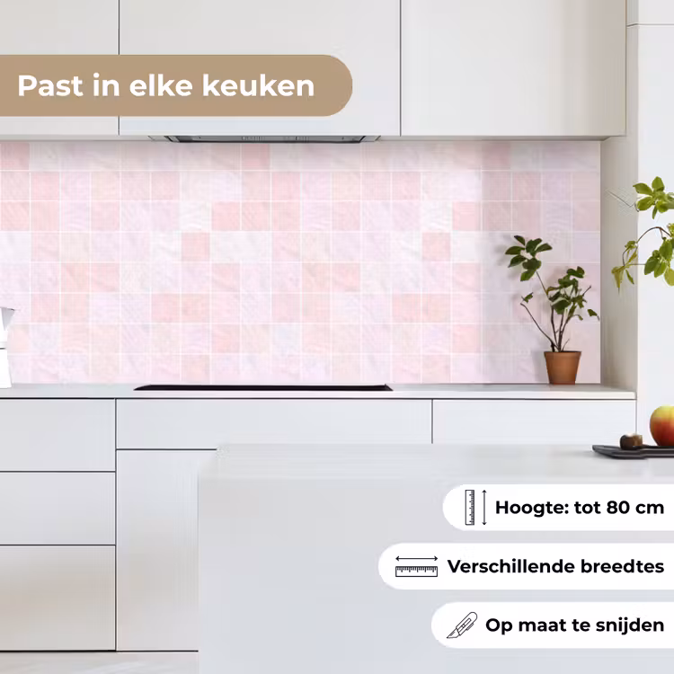 Keuken achterwand - Marmer - Patroon - Mozaïek - Roze — 7