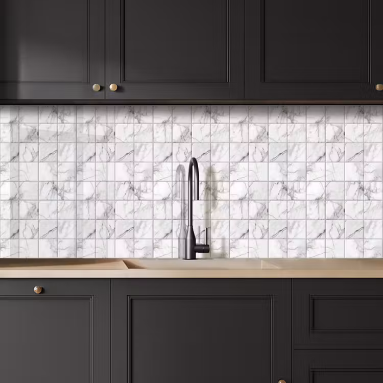 Keuken achterwand - Marmer - Tegels - Grijs - Wit — 6