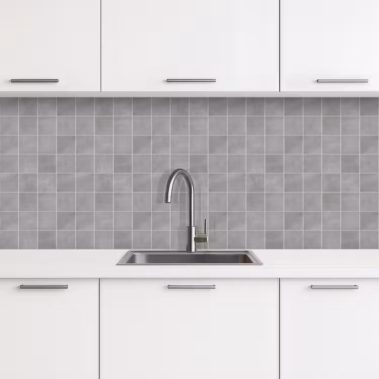 Keuken achterwand - Mat - Wand - Tegels - Grijs — 4