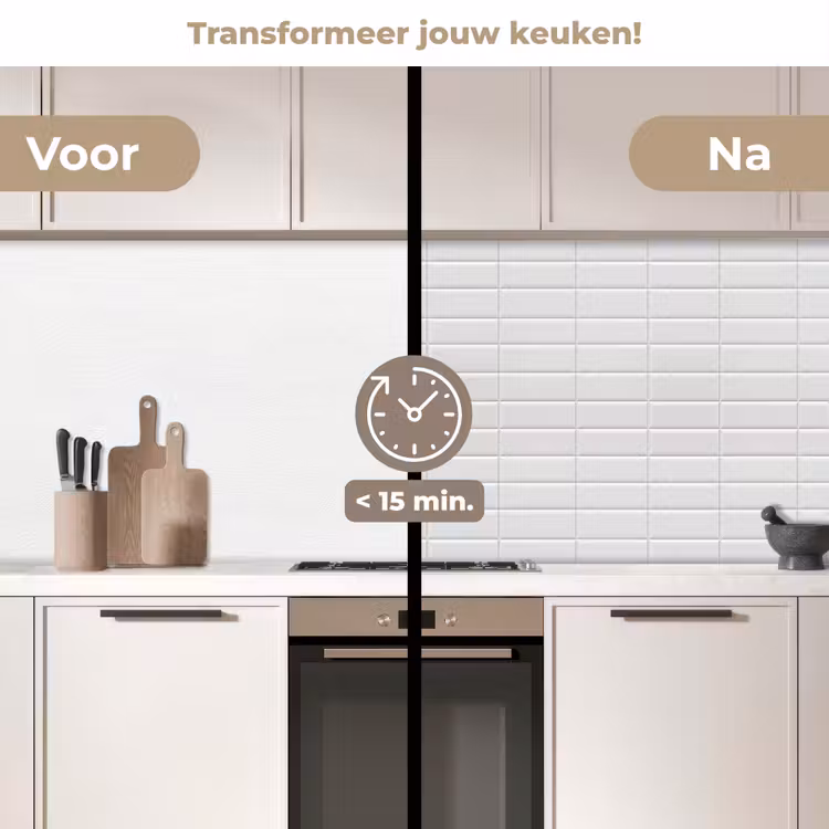 Keuken achterwand - Metro - Tegels - Wit — 3