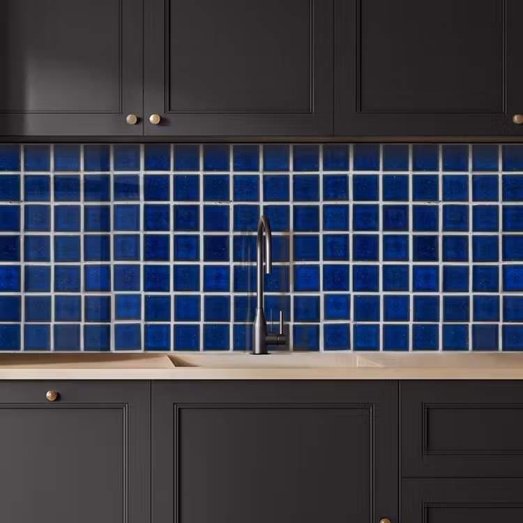 Keuken achterwand - Mozaïek - Tegels- Glanzend - Blauw — 6