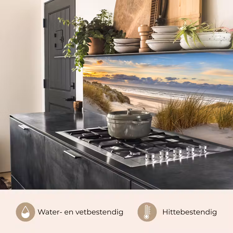 Keuken achterwand - Strand - Duin - Gras - Zonsondergang - Zee — 7
