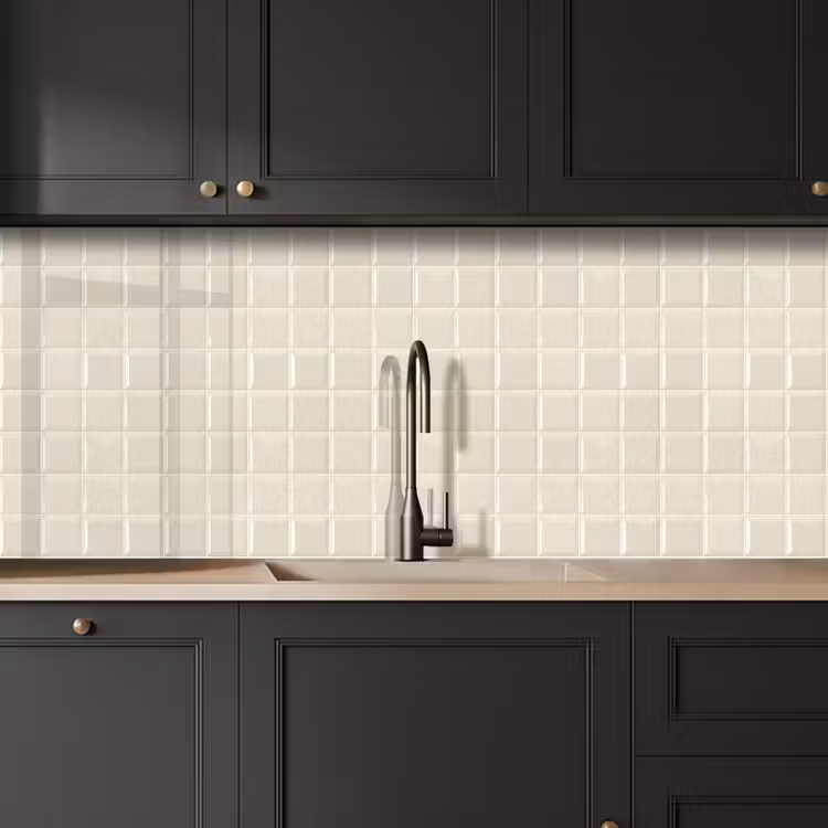 Keuken achterwand - Vierkant - Tegels - Glans - Beige — 6