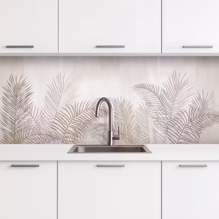 Keuken achterwand - Bladeren - Beige - Botanisch - Vintage — 4