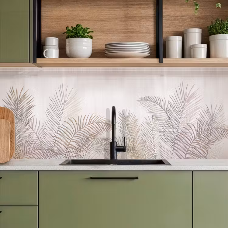 Keuken achterwand - Bladeren - Beige - Botanisch - Vintage — 8