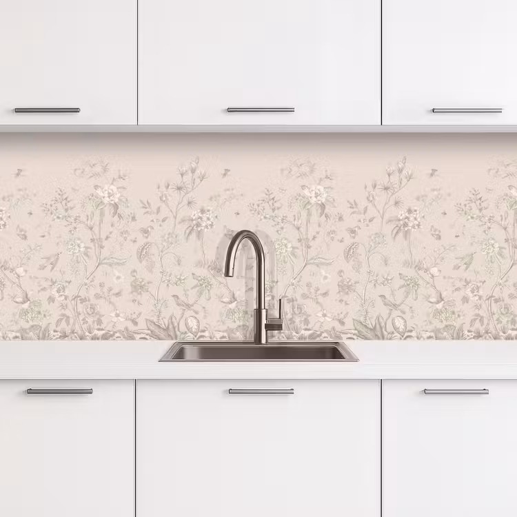 Keuken achterwand - Bloemen - Beige - Botanisch - Vintage — 4