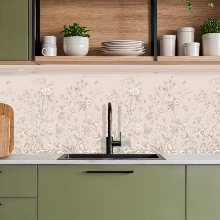 Keuken achterwand - Bloemen - Beige - Botanisch - Vintage — 8