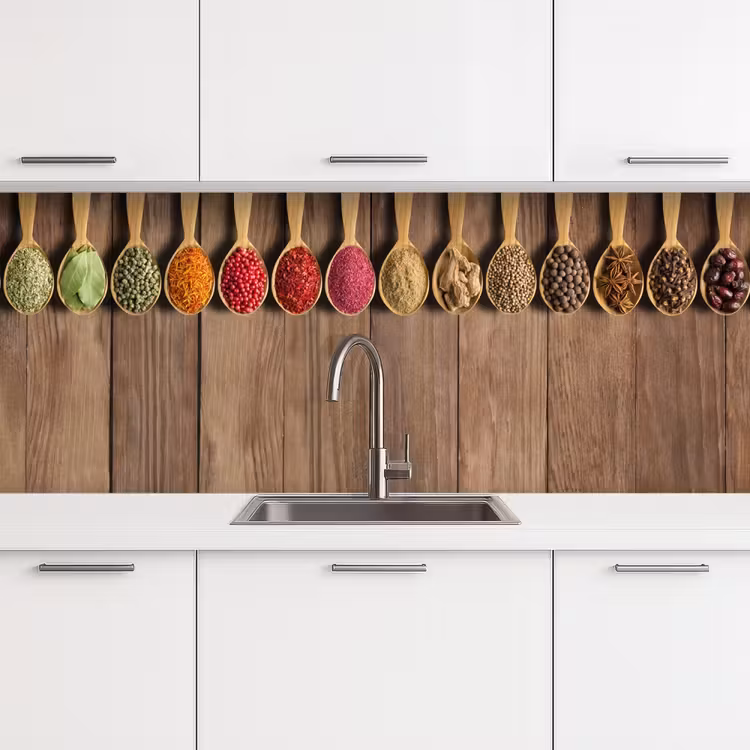 Keuken achterwand - Lepels - Kruiden - Hout — 4