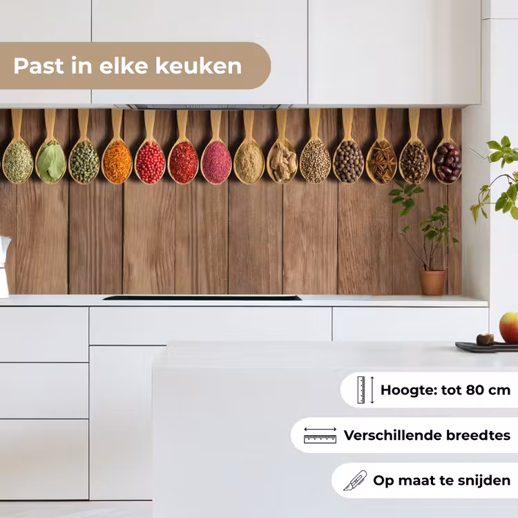 Keuken achterwand - Lepels - Kruiden - Hout — 7