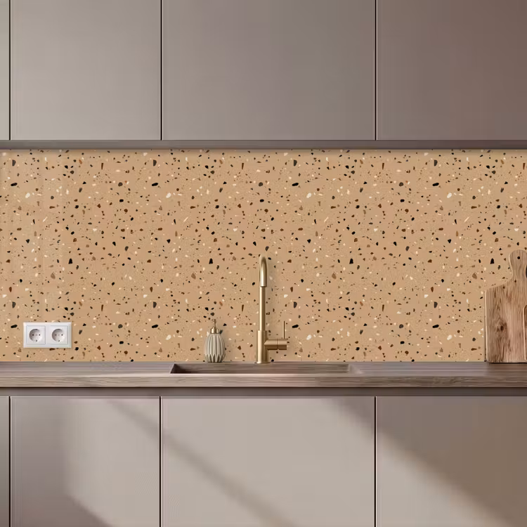 Keuken achterwand - Terrazzo - Patroon - Beige — 1