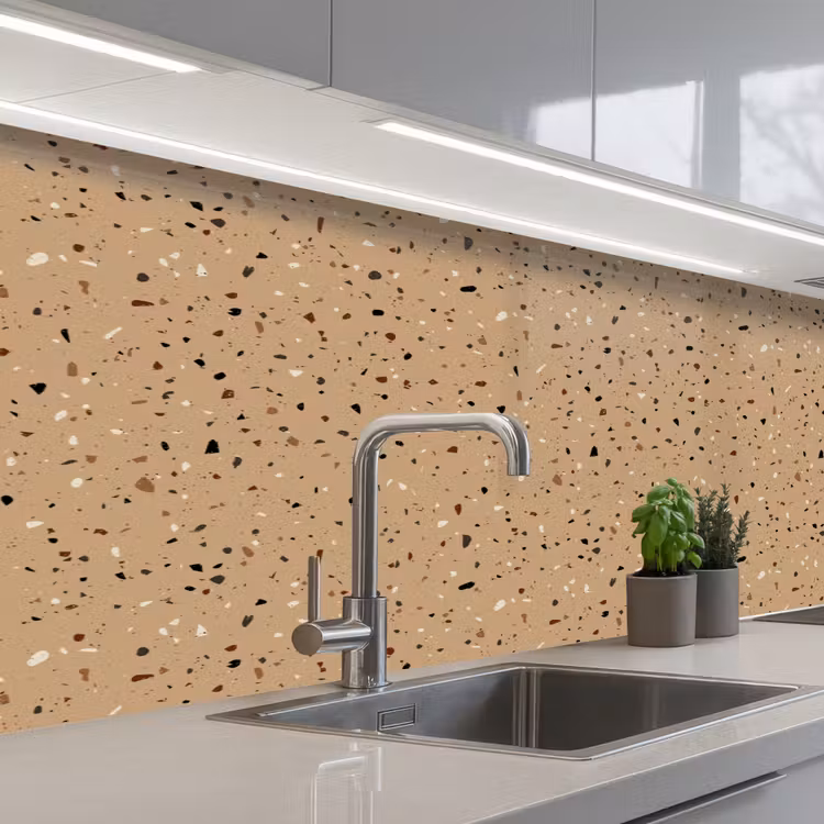 Keuken achterwand - Terrazzo - Patroon - Beige — 2