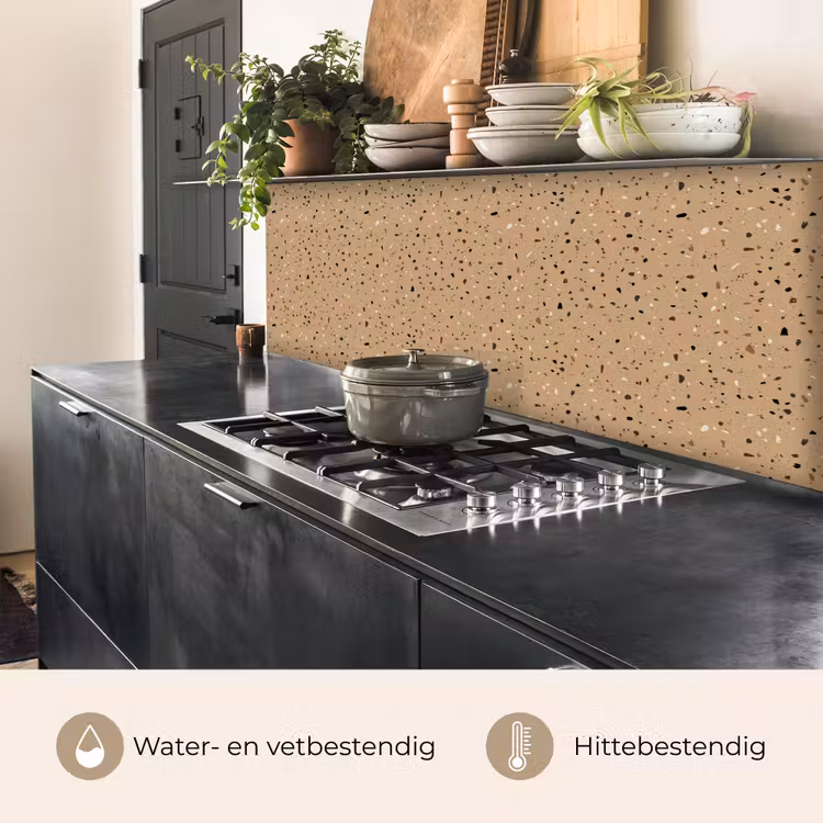 Keuken achterwand - Terrazzo - Patroon - Beige — 5