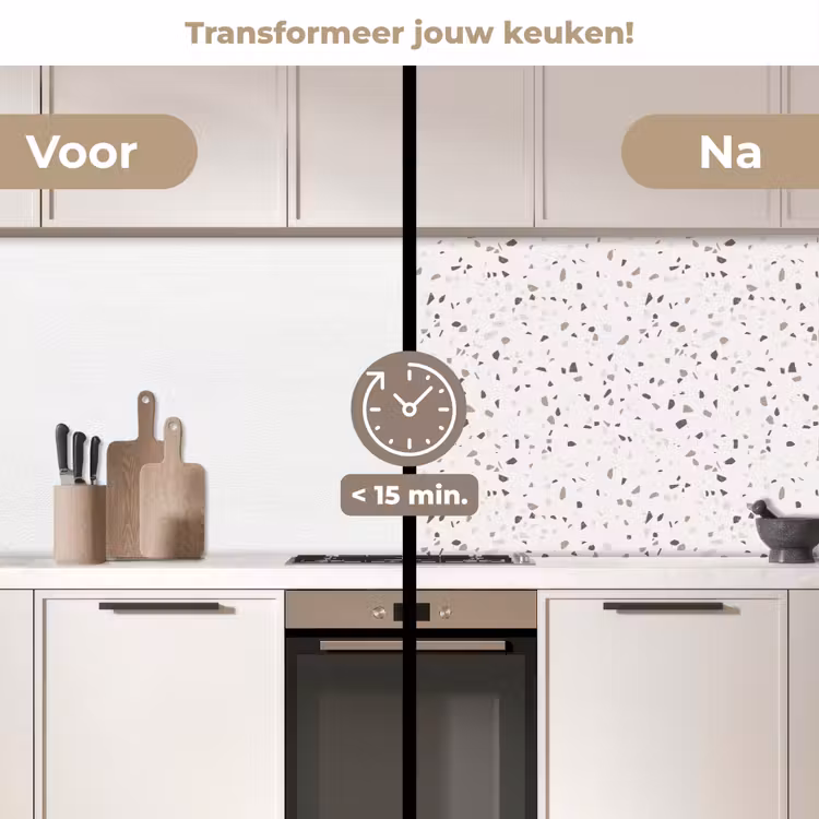 Keuken achterwand - Terrazzo - Patroon - Créme — 3
