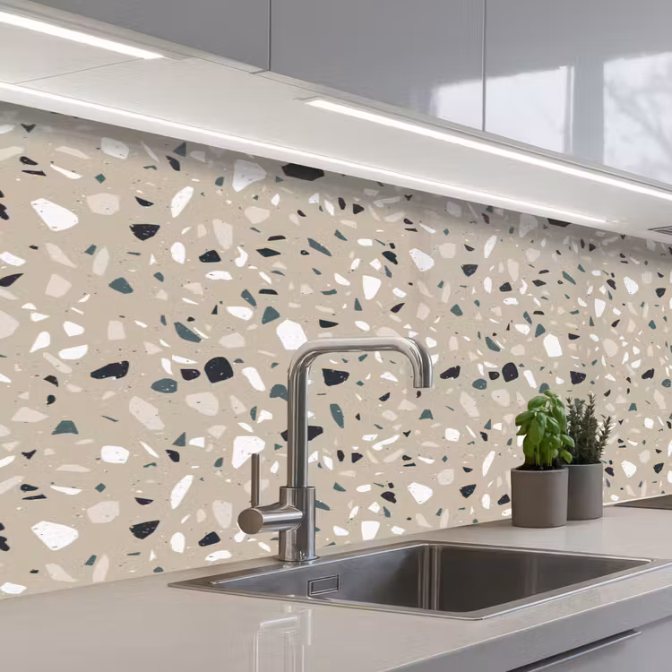 Keuken achterwand - Terrazzo - Patroon - Groen — 2