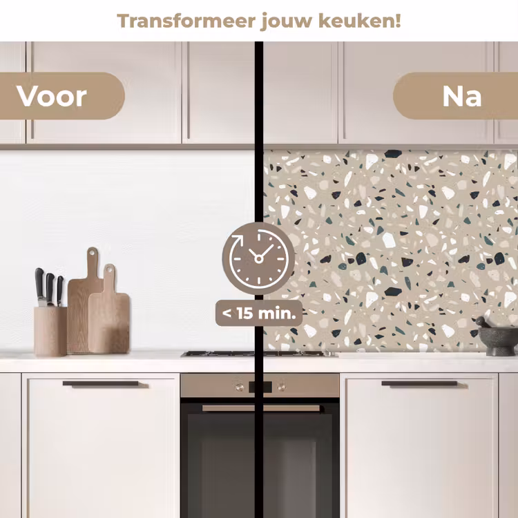 Keuken achterwand - Terrazzo - Patroon - Groen — 3