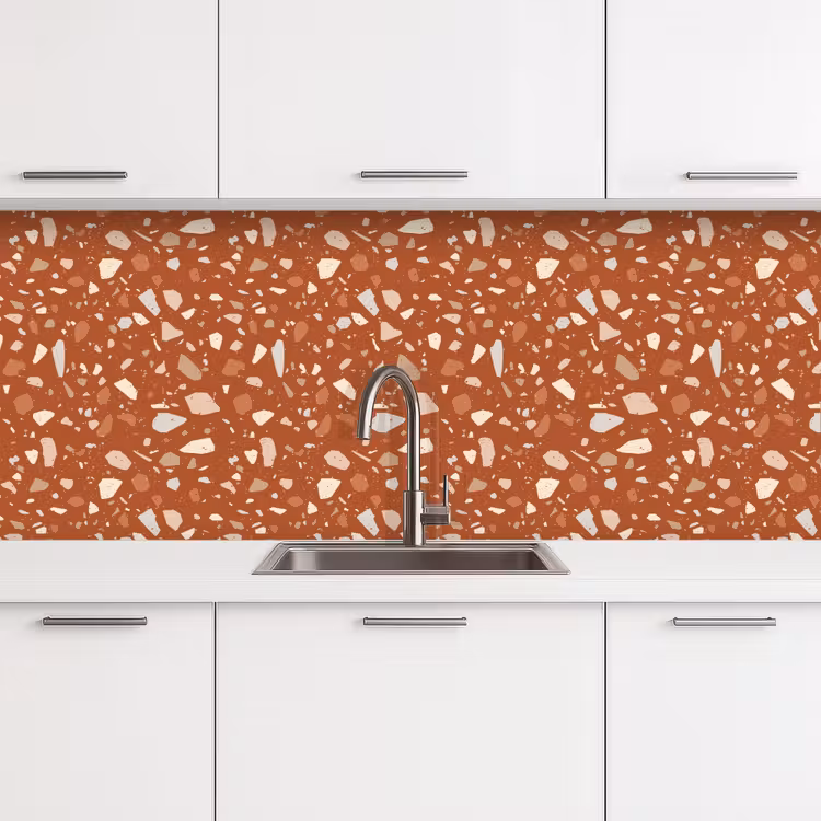 Keuken achterwand - Terrazzo - Patroon - Klei — 4