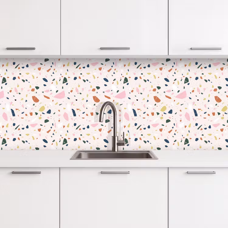 Keuken achterwand - Terrazzo - Patroon - Kleurrijk — 4