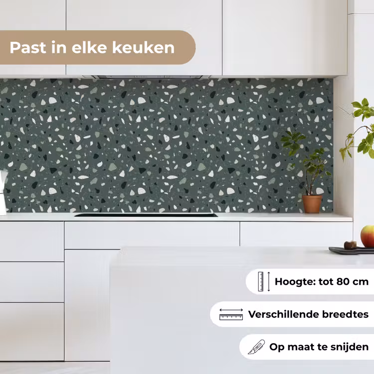 Keuken achterwand - Terrazzo - Patroon - Kleurrijk - Groen — 7