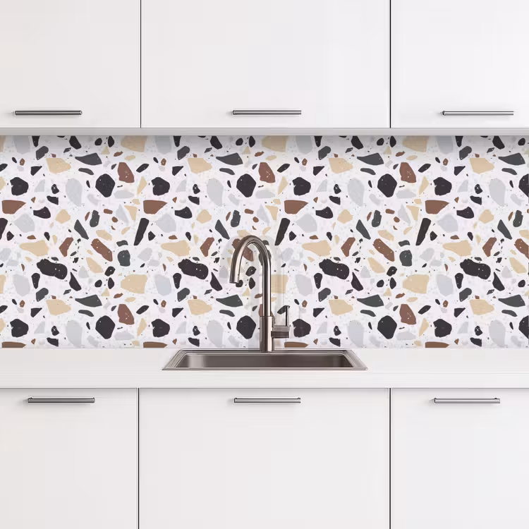 Keuken achterwand - Terrazzo - Patroon - Kleurrijk - Klei — 4