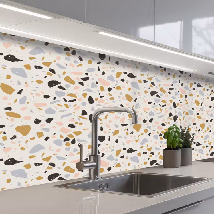 Keuken achterwand - Terrazzo - Patroon - Neutraal - Zacht - Multi — 2
